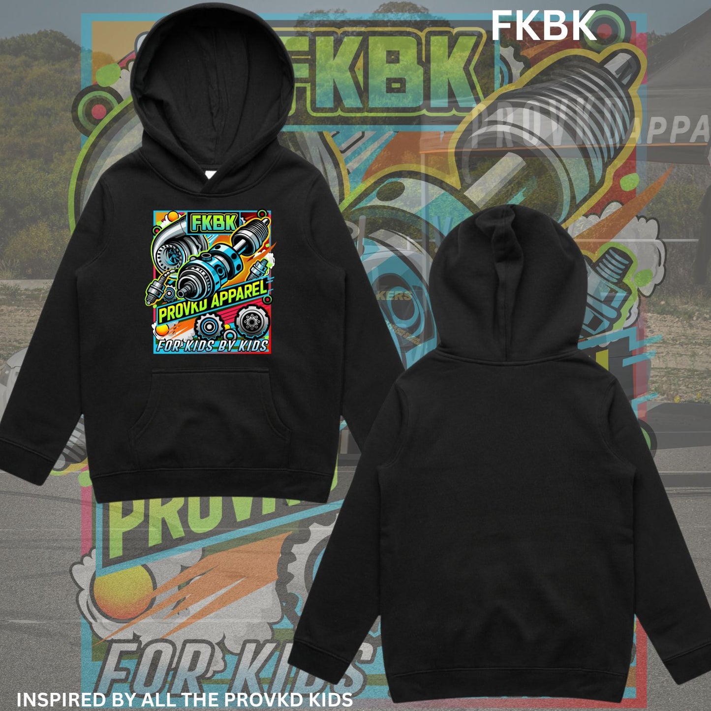 FKBK (For Kids By Kids) Hoodie - Black - Kids